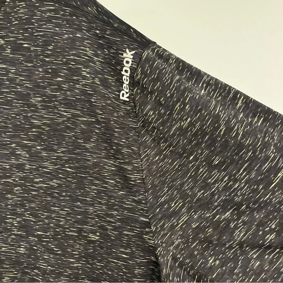 Reebok Mens XXL Black Space Dye Speedwick Athletic T-Shirt #310 - Picture 5 of 15